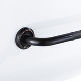 Wall Mounted Carved Oil Rubbed Bronze Black Safety Grab Bar Bathroom Handicap For Elderly 20 Inch