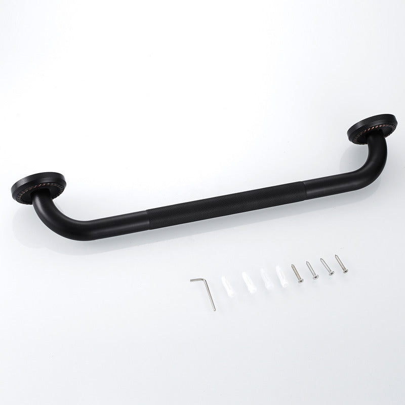 Wall Mounted Carved Oil Rubbed Bronze Black Safety Grab Bar Bathroom Handicap For Elderly 20 Inch