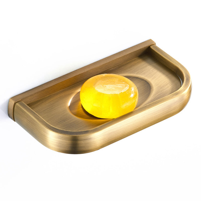 Wall Mount Soap Dish Holder Antique Brass Brushed Gold Designer Gold Draining Bathroom Hardware Small