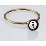 Wall Mounted Antique Brushed Brass Towel Ring Decorative Bathroom Hardware Round Gold Towel Bar
