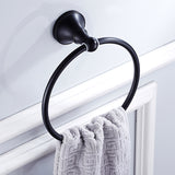 Wall Mounted Antique Towel Ring Decorative Bathroom Hotel Oil Rubbed Bronze Round Black Towel Racks