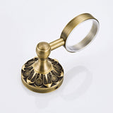 Wall Mounted Shower Soap Dish Ceramic Antique Brass Gold Carved Pineapple Pattern Luxury Bathroom