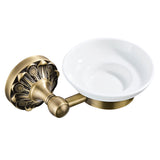 Wall Mounted Shower Soap Dish Ceramic Antique Brass Gold Carved Pineapple Pattern Luxury Bathroom