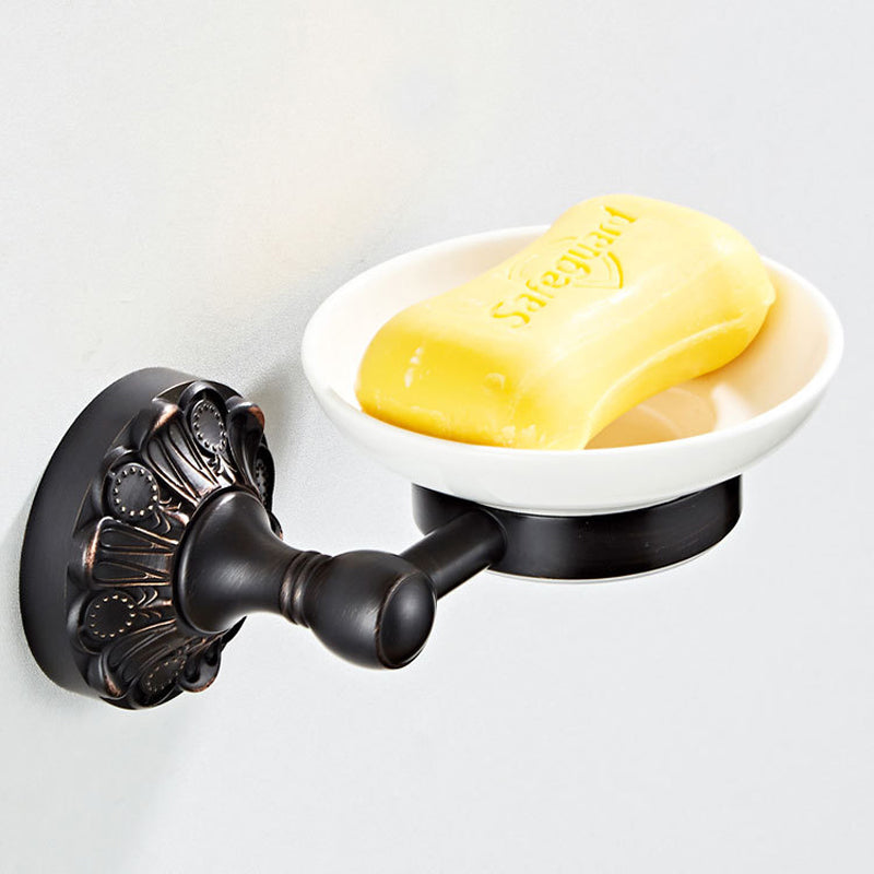 Wall Mount Brass Shower Soap Dish White Ceramic Bathroom Oil Rubbed Bronze Pineapple Pattern Black