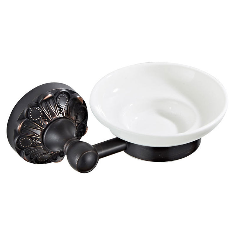 Wall Mount Brass Shower Soap Dish White Ceramic Bathroom Oil Rubbed Bronze Pineapple Pattern Black