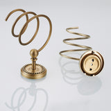 Wall Mounted Hair Dryer Holder Antique Brass For Dressing Table Gold Bathroom Hardware Shower Shelf