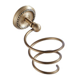 Wall Mounted Hair Dryer Holder Antique Brass For Dressing Table Gold Bathroom Hardware Shower Shelf