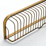 Wall Mounted Shower Caddy Basket Draining Antique Brass Bathroom Shelf 18 Inch Rectangle Gold Modern