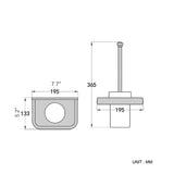 Wall Mounted Toilet Brush Holder Oil Rubbed Bronze Modern Brass Bathroom With Ceramic Holder Black